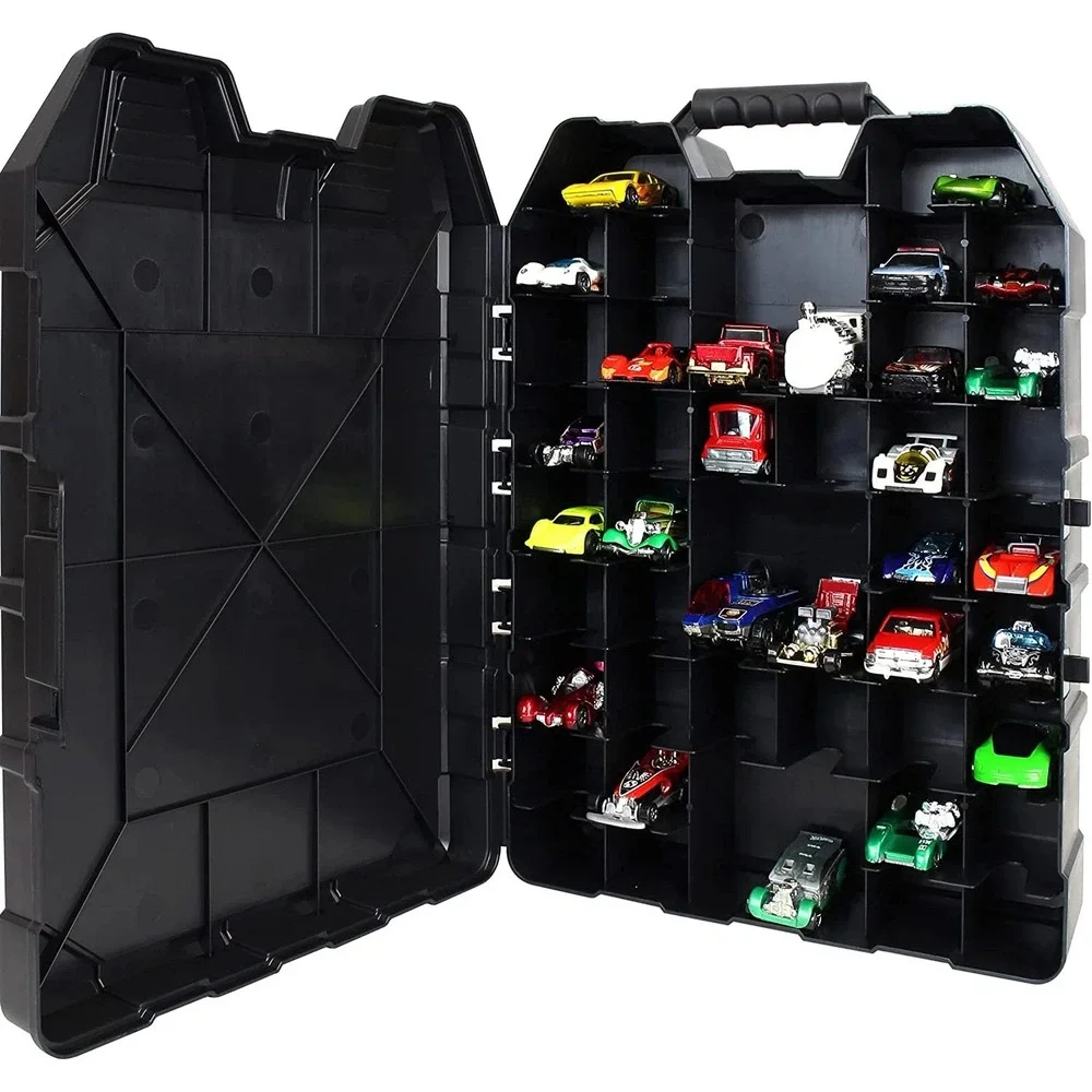 Hot Wheels 48-Car Storage Case – Durable Plastic Carrying‎ Case with Handle NEW